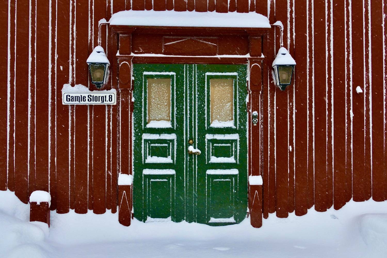 City/Architecture, House, Norway, Colorful, Snow, Winter, Wood, Povarova Ree Svetlana