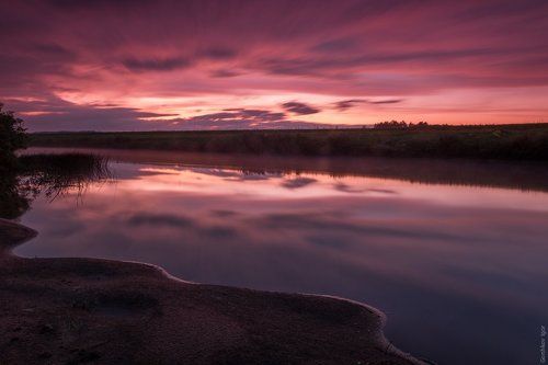 Закат во время дождя и после...