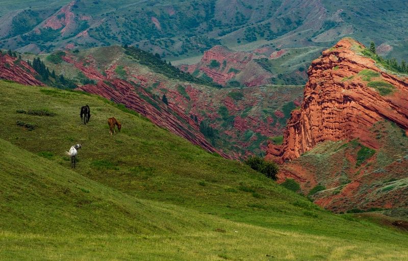 горы, киргизия Джеты-Огуз фото превью