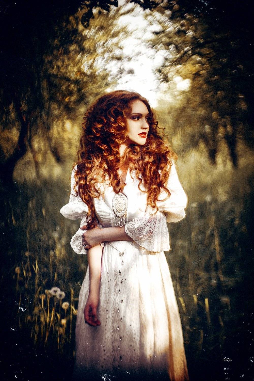 Apple garden, Bokeh, Toning, Woman, Руслан Болгов (Axe)