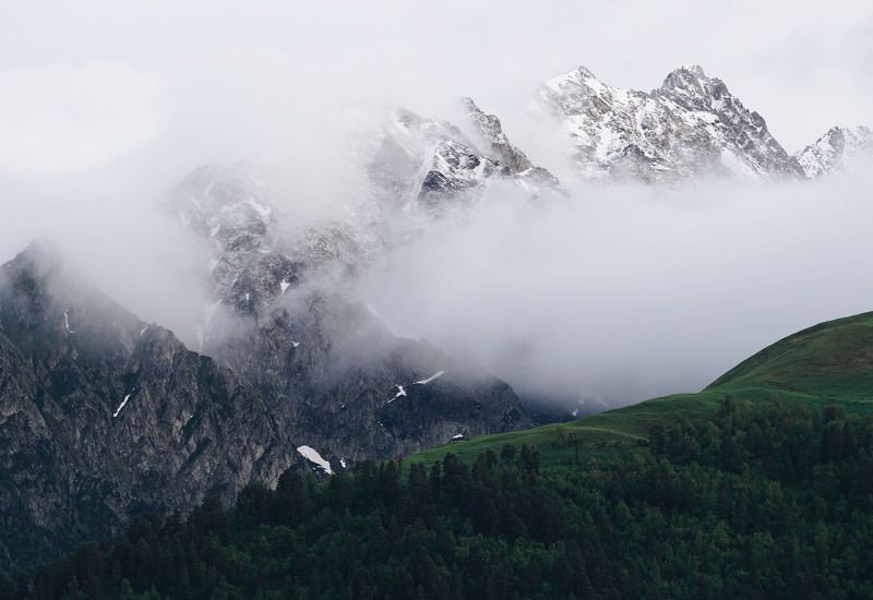 Утро в горах фото превью
