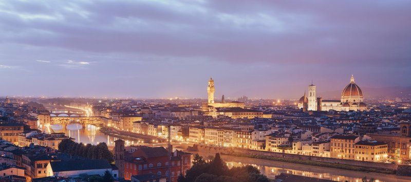 italy, florence, city, night, panorama Florence фото превью