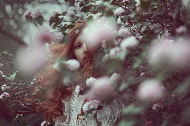 Beauty, Carolinemadison, Dreamy, Flowers, Portrait, Redhead, Springtime, Storytell, Vintage Hidden фото превью
