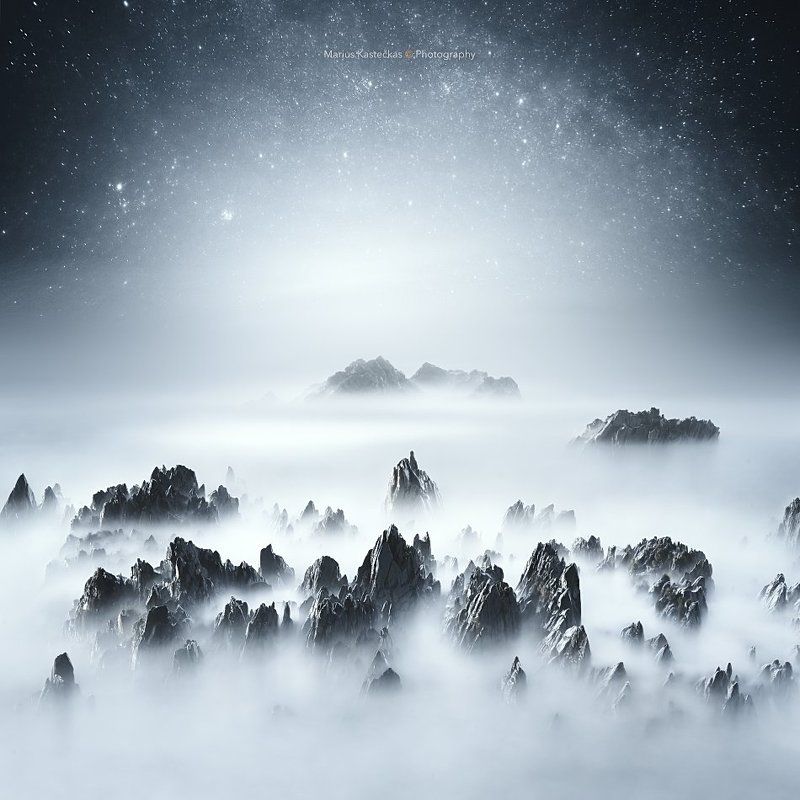 Astrophotography, Atlantic Ocean, Co. Donegal, Exposure, Fine art, Ireland, Long exposure, Mist, Night, Night sky, Ocean, Rocks, Seascape, Stars, Water, Waterscape Dream фото превью