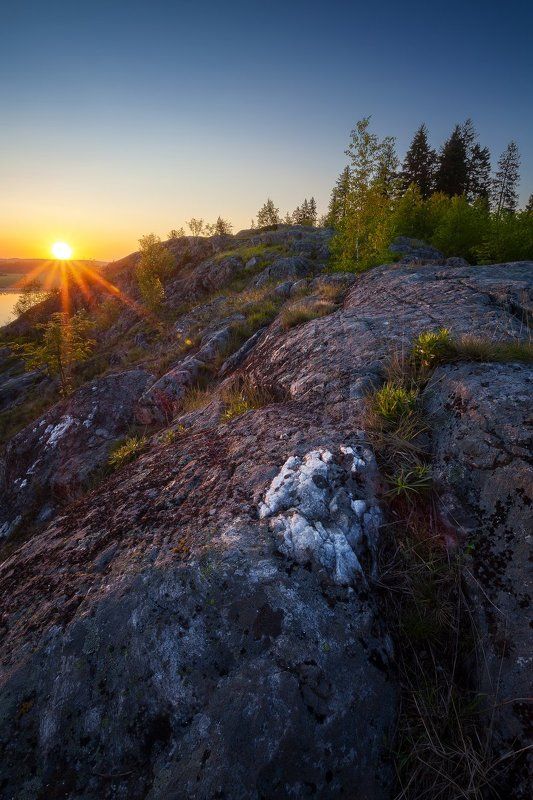 закат, карелия, сортавала Парк Ваккосалми фото превью