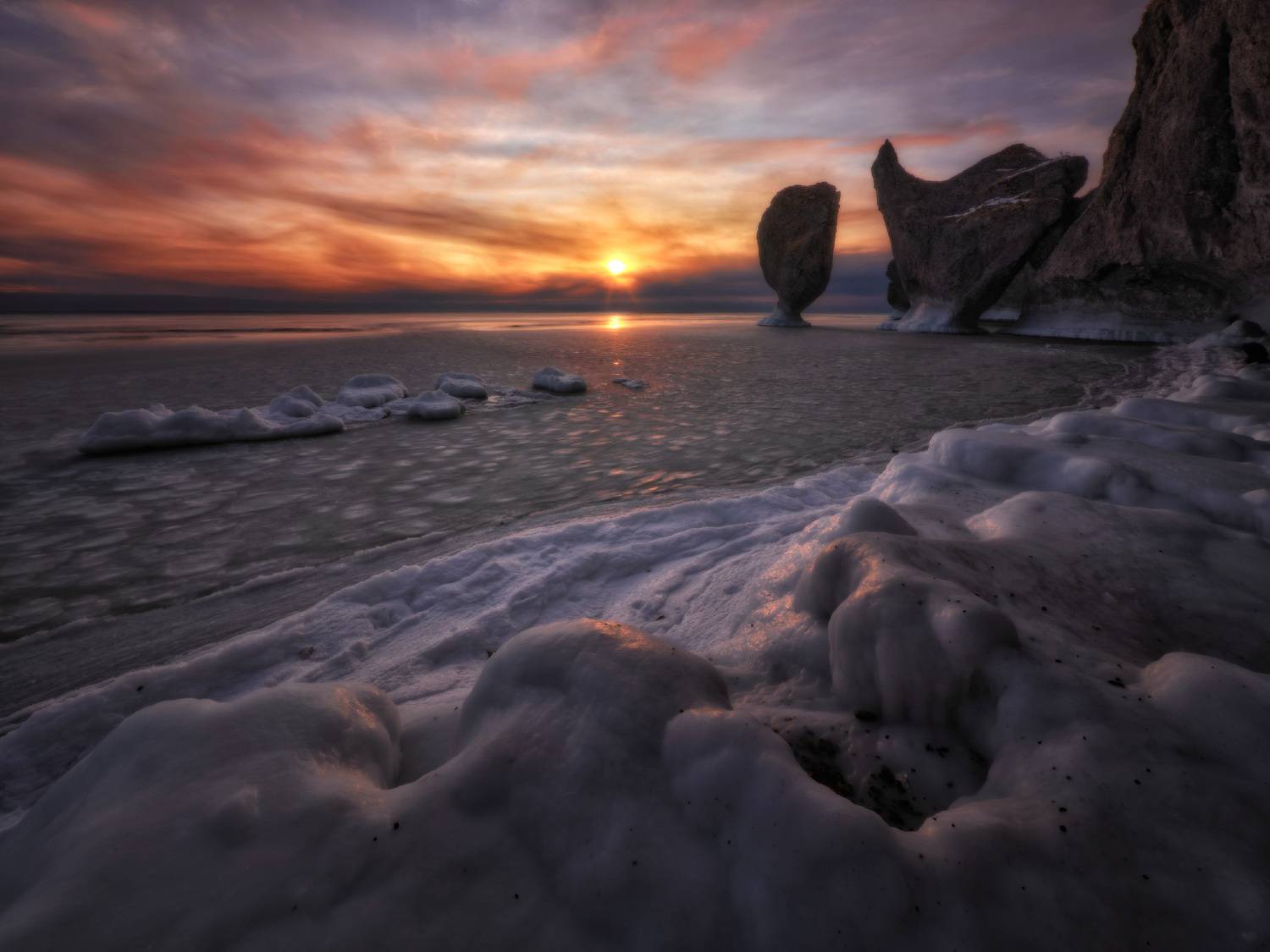 пейзаж, рассвет, море, скалы, приморье, Пономарев Андрей