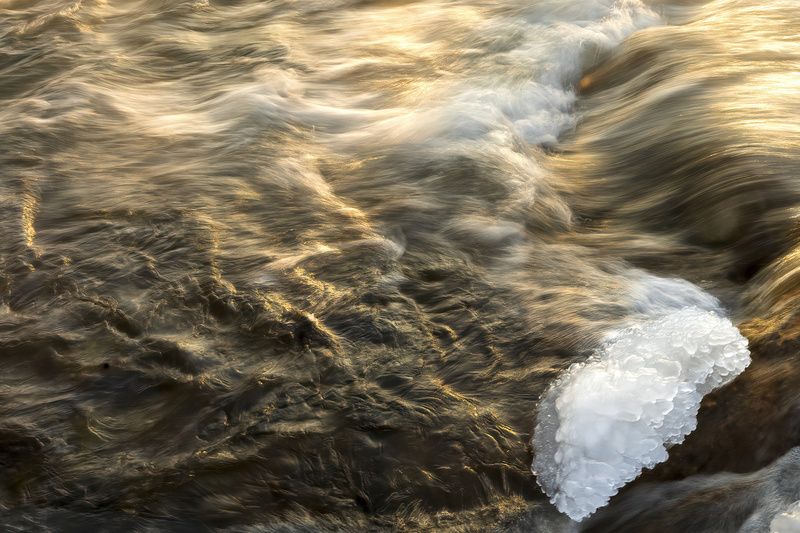 природа, река, зима, рассвет, nature, wildlife, canon Золотая река фото превью