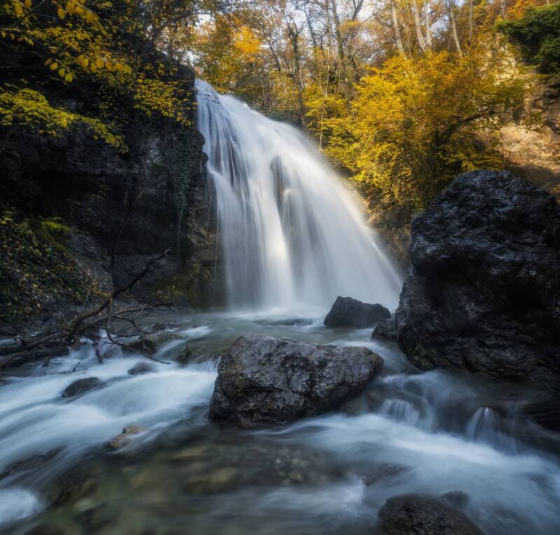 генеральское, джур-джур, водопад, осень, крым, хапхальское ущелье Полноводный Джур–Джур⁠ фото превью