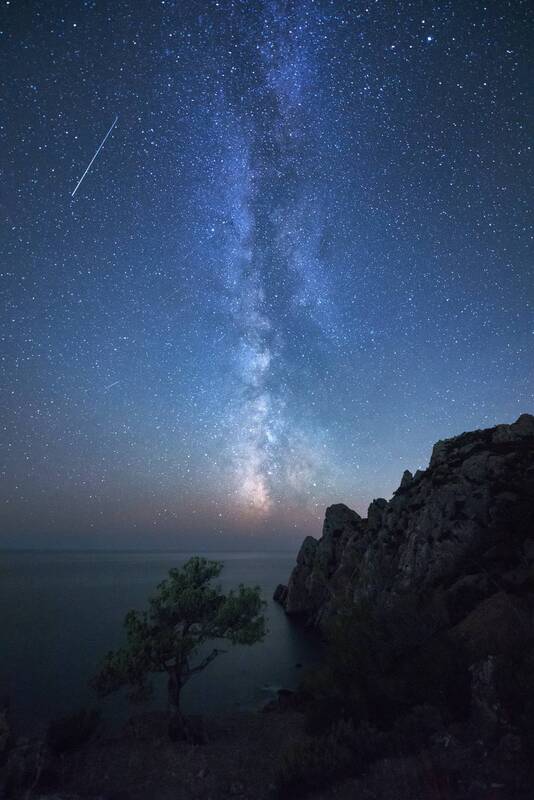 млечный путь, ночь, крым Звёздная ночь фото превью