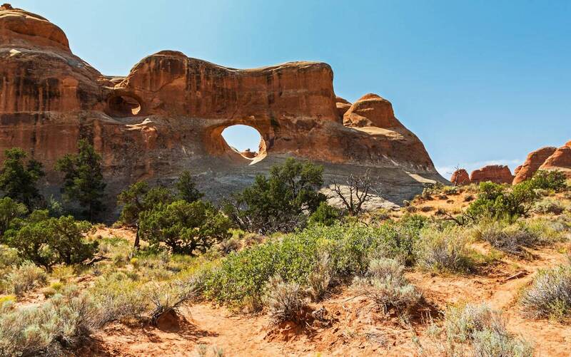 пустыня, камни, туннель, национальный парк арки, песчаник, юта Арка Тоннель фото превью