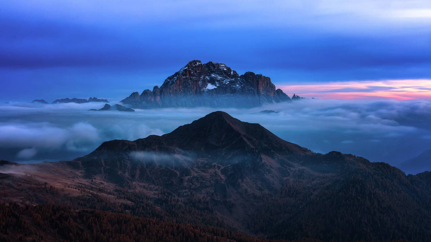 dolomites, mountains, night, Miroslav Konfal