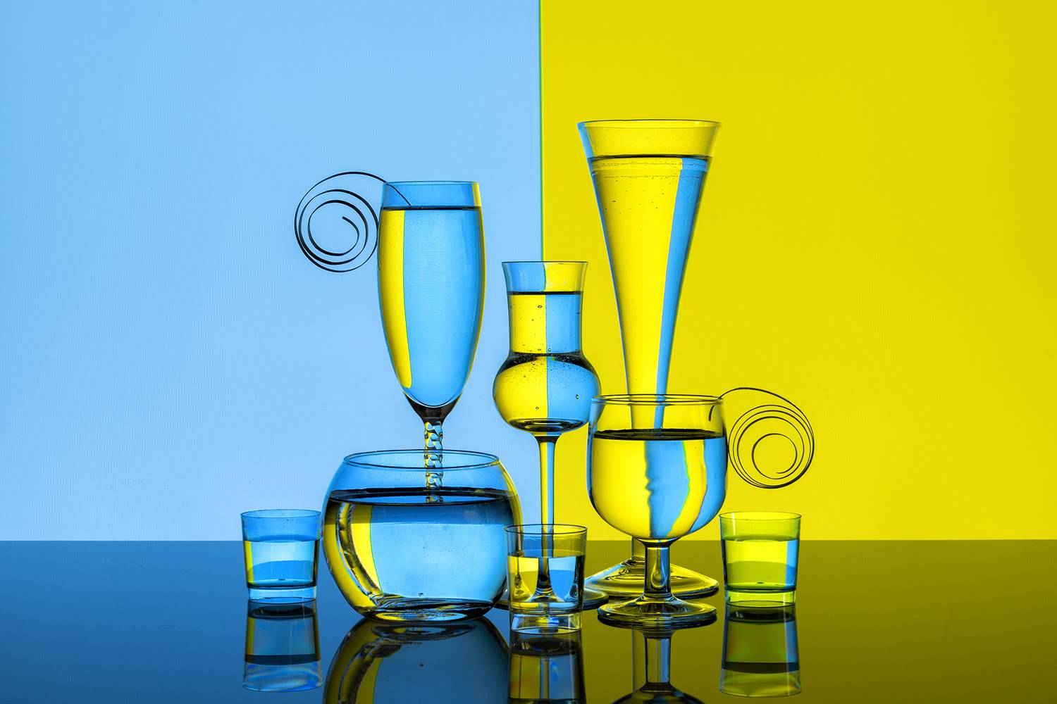 still life, crystal, color, Agus