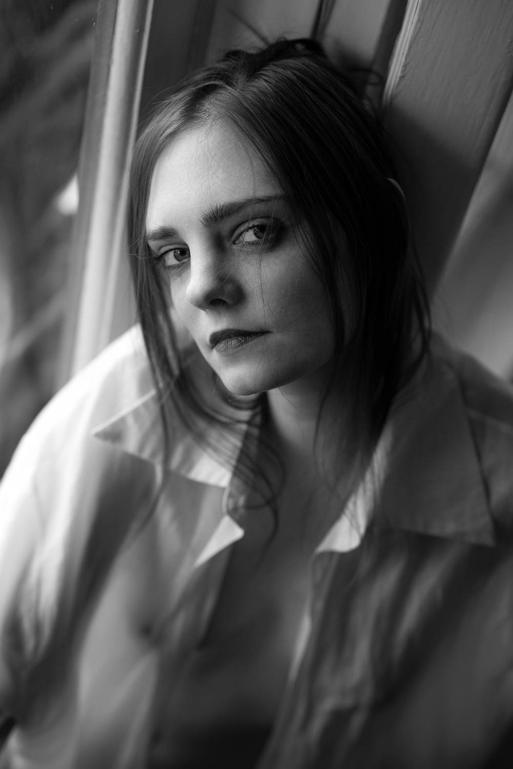 портрет, девушка, жанровый портрет, модель, женственность, ч/б, D I