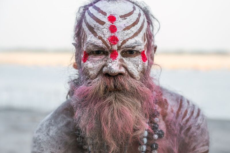 индия, стрит, india, varanasi, варанаси, портрет, сатху, мужчина  фото превью