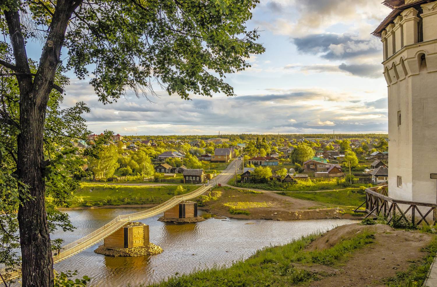 Река Тура, мостик, Верхотурье, лето, галина новинская