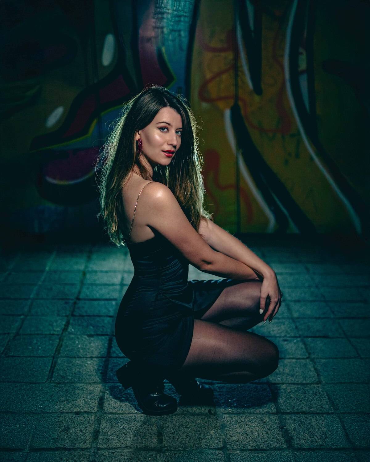 portrait, night, female, photoshoot, winter, black, outdoors, lasfotosdejean,  Jean