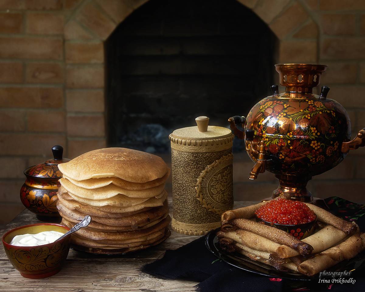 натюрморт, еда, праздники, Масленица, блины, Приходько Ирина