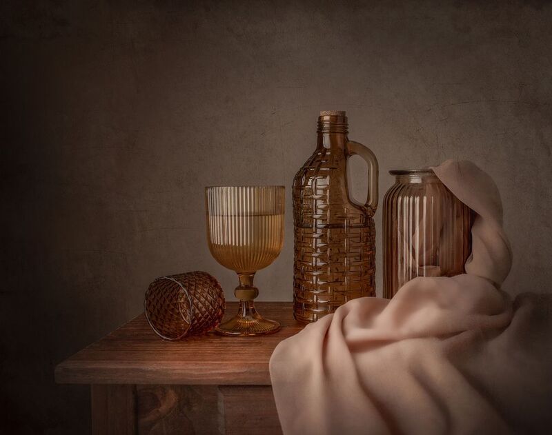 Still life, glass, brown, light, texture Brown фото превью