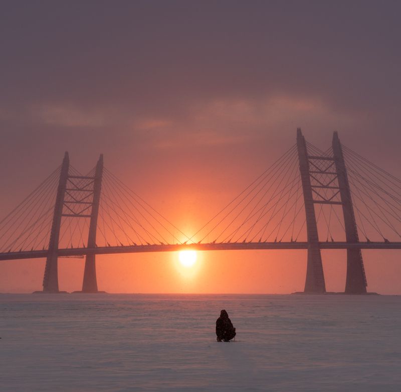 Зимний закат ЗСД фото превью