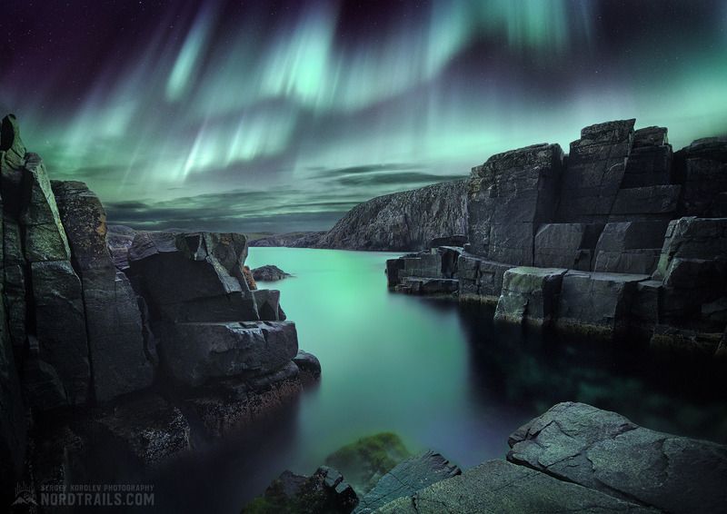 север, кольский полуостров, сияние, северное сияние, полярное сияние, териберка, аврора, aurora borealis Зеленцы зеленые фото превью
