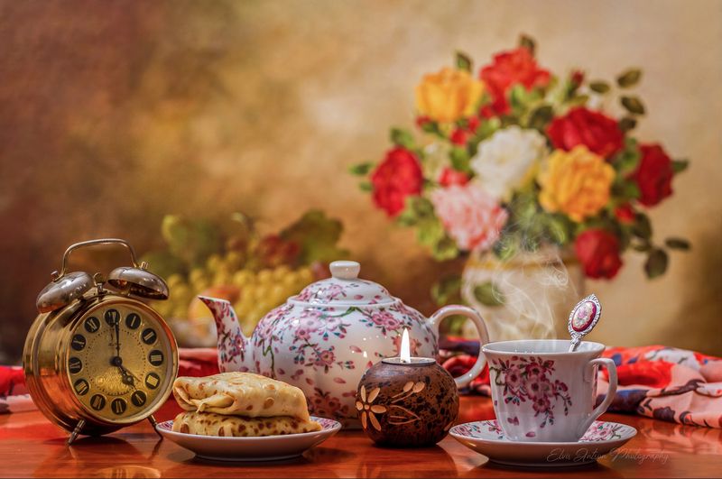 натюрморт, масленица, праздники, still life, блины, five o’clock tea, elvisantson Время пить чай фото превью