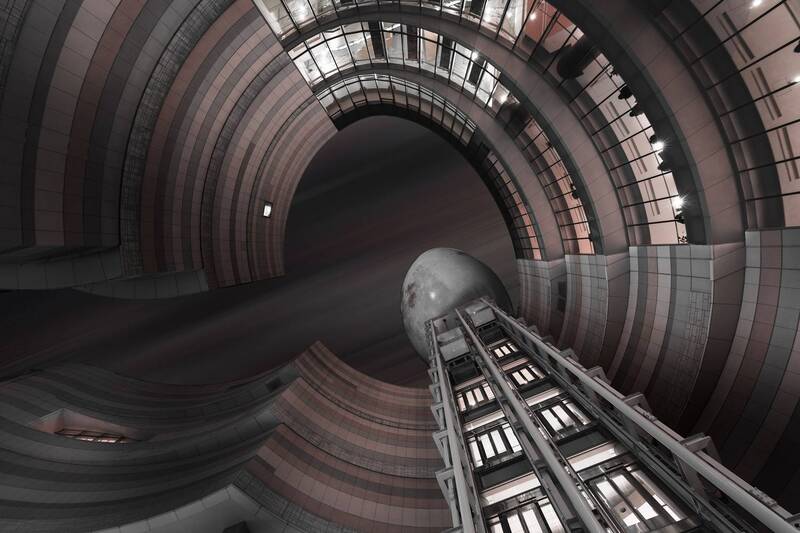 fine art, japan, япония, архитектура Road to the moon фото превью