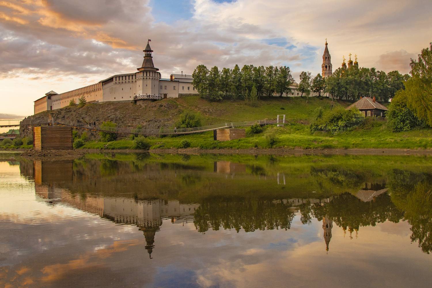 Река Тура, Кремль Верхотурский, Верхотурье, закат, лето, галина новинская