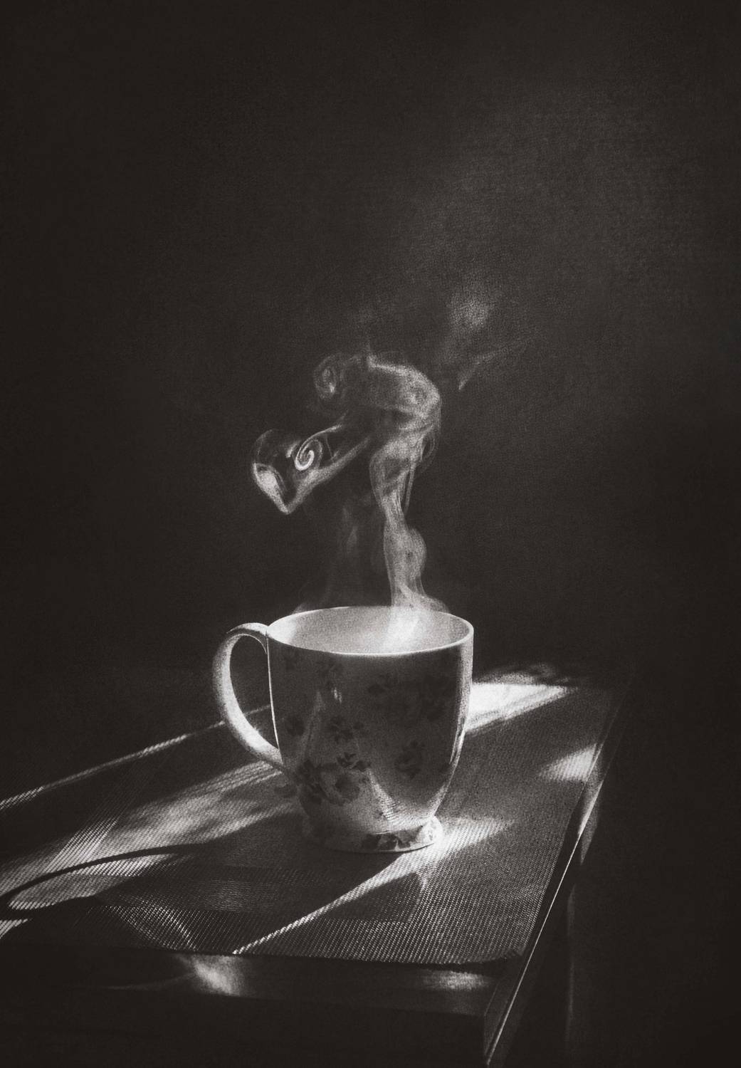 монохром, чашка, утро, зимний свет, утренний чай, still life, morning tea, winter light, настроение, утренняя атмосфера, Буглак Инна