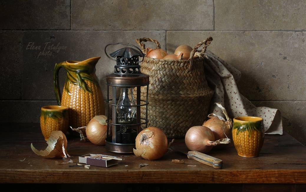 лук, корзина, лампа, Елена Татульян