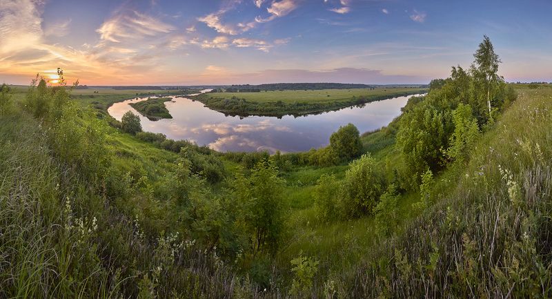 Вечер на берегу Нерли фото превью