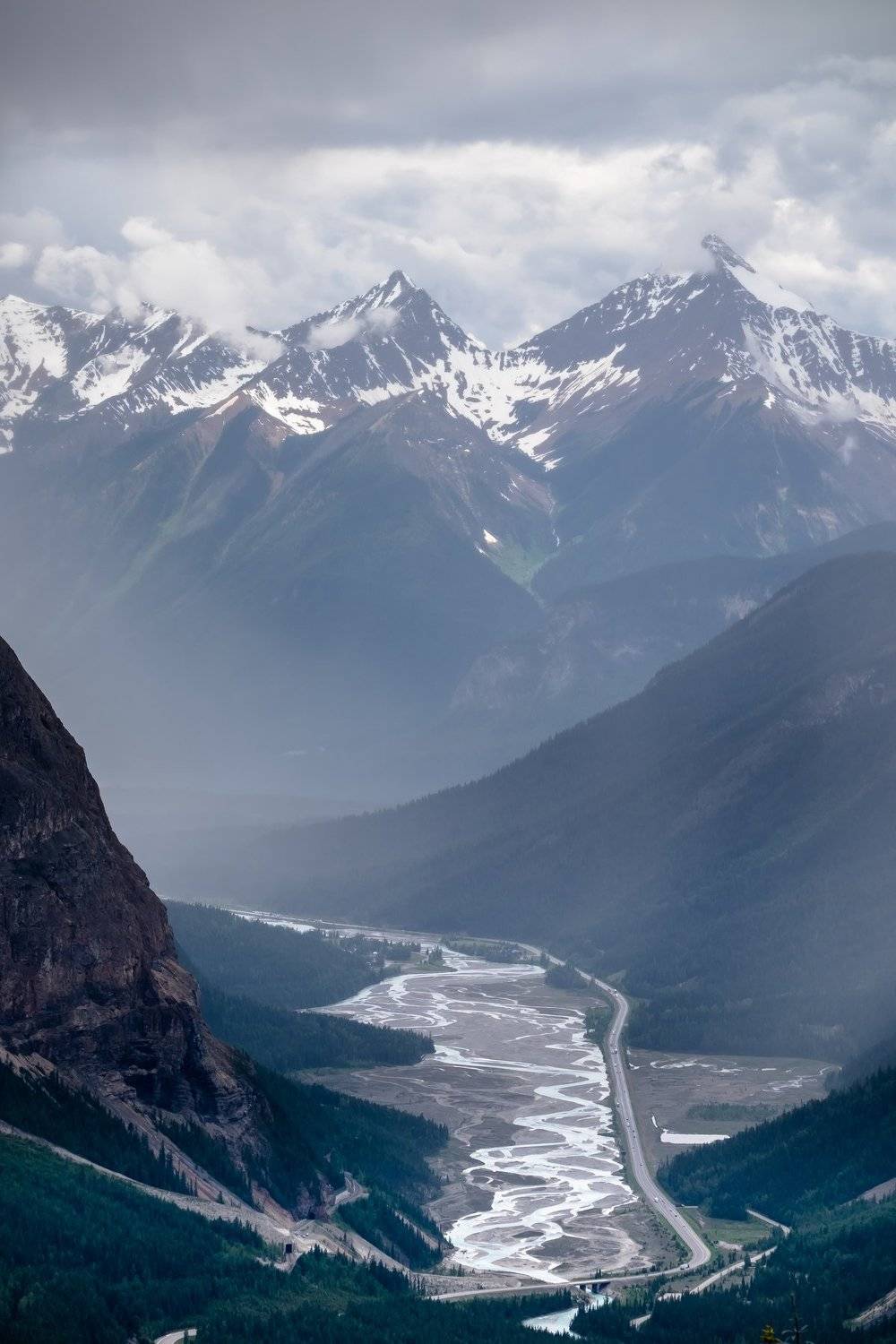 canada, british columbia, mountains, river, valley, road, Денис Семенов