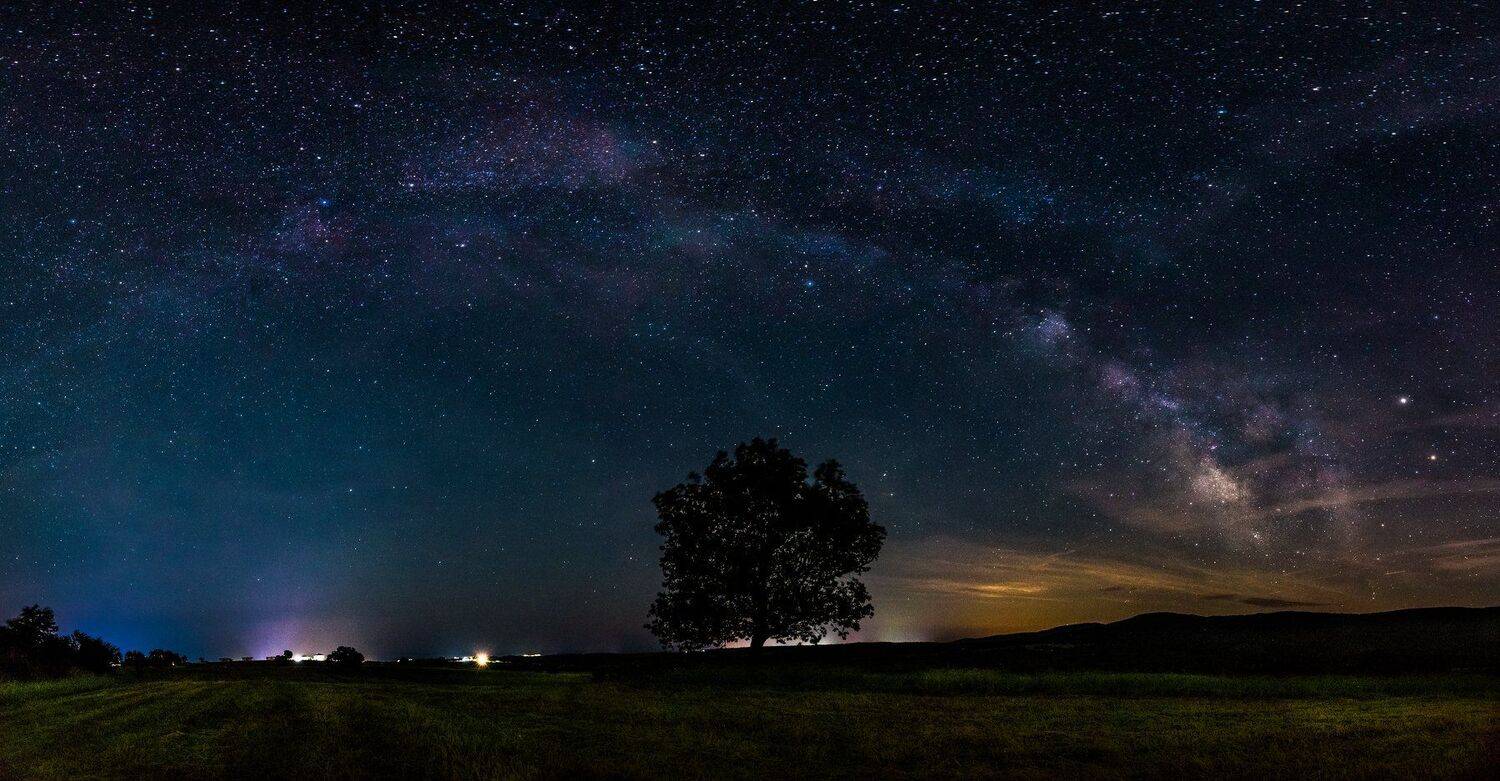 milky way, summer, night, star, tree, Jeni Madjarova