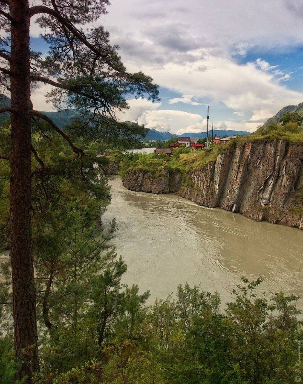 Алтай, Горы, Катунь, Лето, Пейзаж, Природа, Птамос, Путешествия, Владимир Комышев