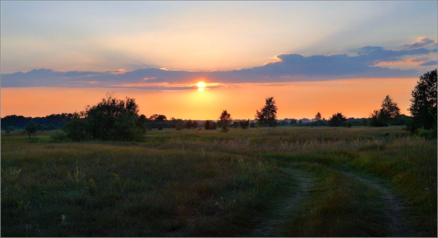 Вечер, Закат, Лето, Небо, Неман, Сергей Шабуневич