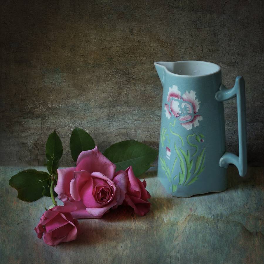 роза, кувшин, цветы, натюрморт, Колеснева Елена