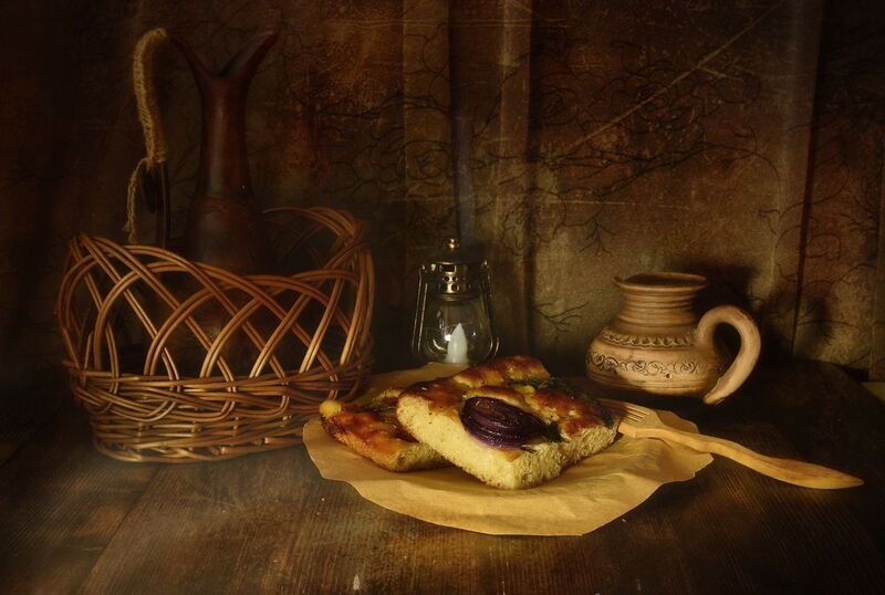 композиция, натюрморт, свет, цвет, зима, корзина, кувшин, лампа, инаида Солнце заглянуло фото превью