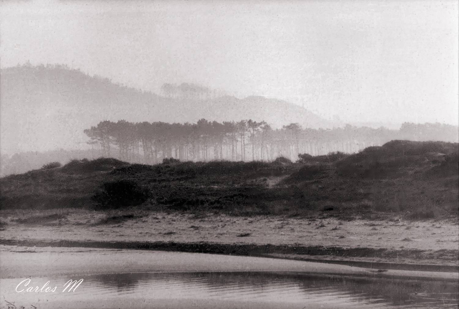 Landscapes, Nature, Beach, Black & White,, Machado Carlos