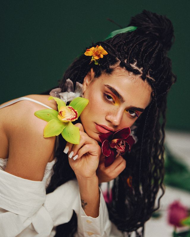 портрет, студия, дреды, девушка, portrait, makeup, woman, fashion Султана фото превью