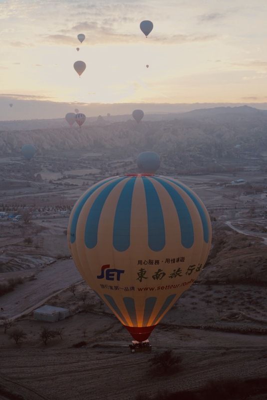 воздушный шар, кападокия, утро, турция  фото превью