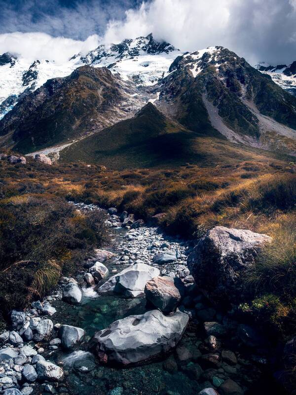 новая зеландия, гора кука, пейзаж At the foot of Mount Cook фото превью