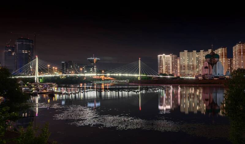 The Moscow River at night фото превью