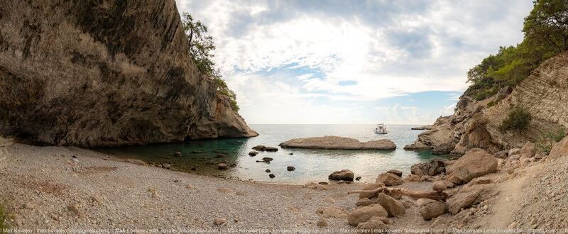 Mediterranean sea, Turkey, beach, coast, mountain, nature, panorama, rock, sea, summer, water, Средиземное море, Турция, берег моря, вода, гора, лето, море, панорама, пляж, побережье, природа, скала Райское место | Idyllic place фото превью