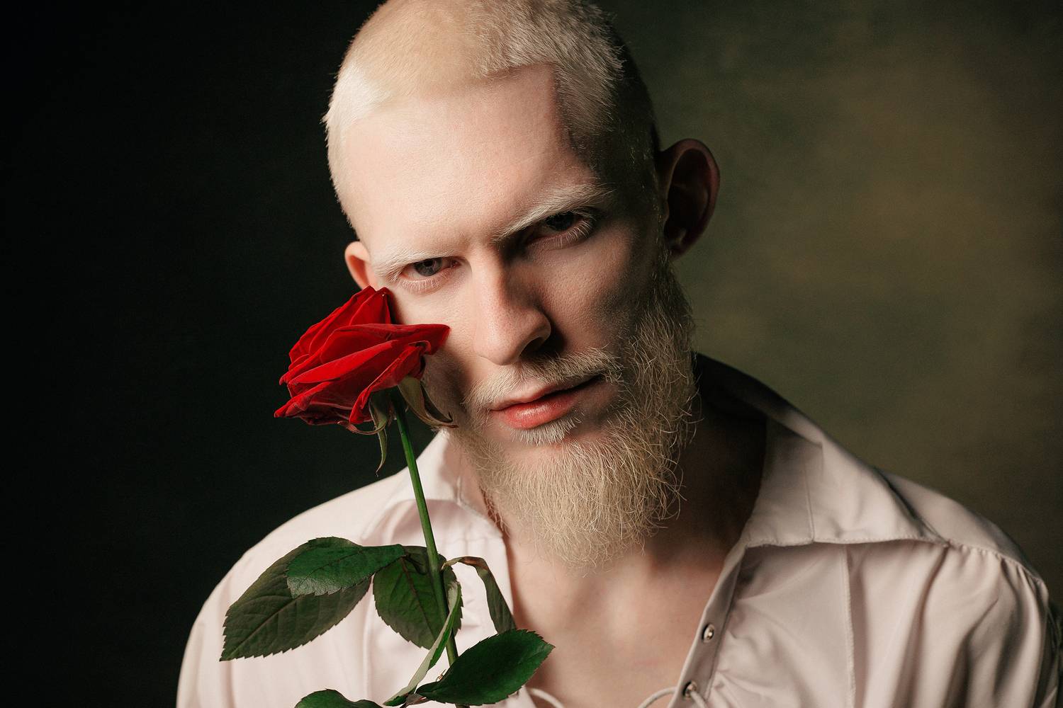 мужской портрет, альбинос, фотостудия, портрет, Екатерина Сигат