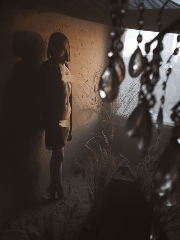 девушка, обнажённая, изящная, студия, атмосферно *** фото превью