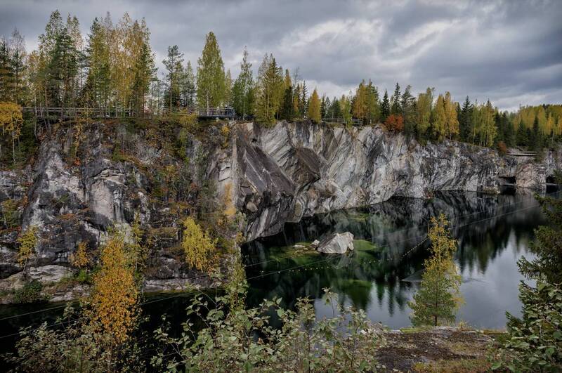 карелия., осень., горный, парк, рускеала.  фото превью