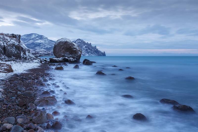 крым, карадаг, курортное, зима, море Зимнее утро. Карадаг, Курортное. фото превью