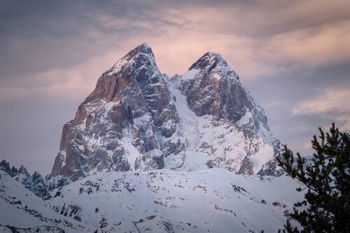 Ushba Mountain Before Sunset