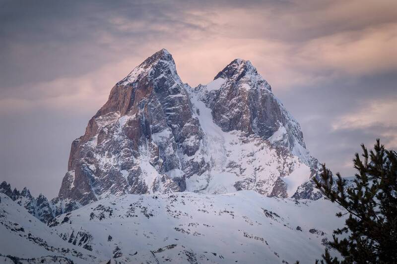 svaneti, mountain, ushba, clouds, sky, rocks, high, nature, landscape, scenery, travel, outdoors, georgia, sakartvelo, chizh Ushba Mountain Before Sunset фото превью