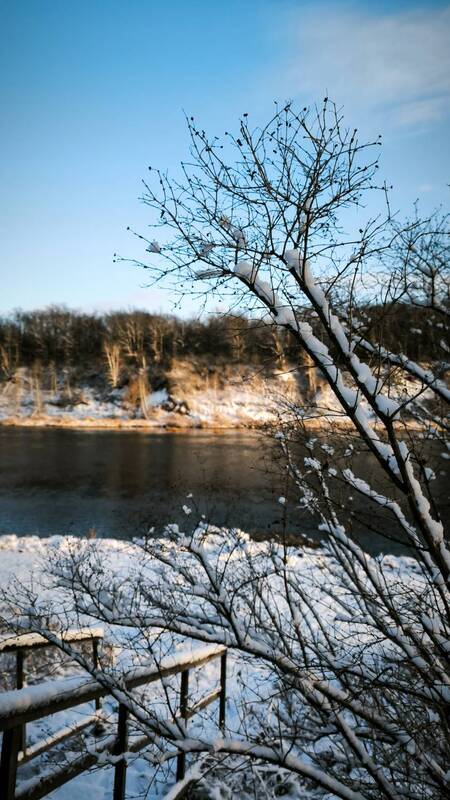 река, берег Спуск к реке фото превью