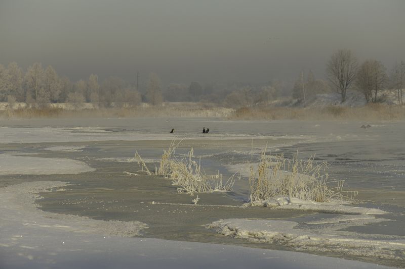 upe, ziema, sarma, putni Ventas upe salā фото превью
